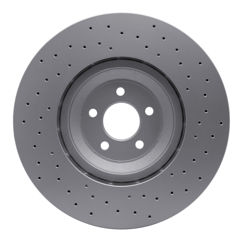 Ford Mustang Brake Rotor (1) - Right Front - R1 Concepts - GeoSPEC Coated Rotor - Drilled - `16-`18